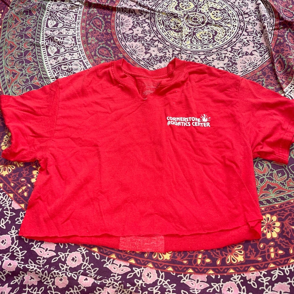 Cropped lifeguard shirt